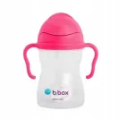 B.BOX BIDON KUBEK Z OBCIĄŻONĄ SŁOMKĄ RURKĄ DLA DZIECI 240ml malinowy