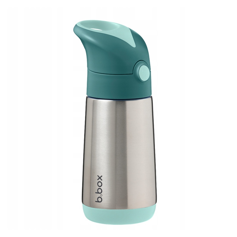B.BOX  BIDON TERMICZNY ZE SŁOMKĄ TERMOS 350 ML Emerald Forest