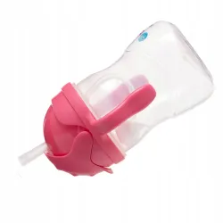 B.BOX BIDON KUBEK Z OBCIĄŻONĄ SŁOMKĄ RURKĄ DLA DZIECI 240ml malinowy