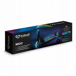 KIDWELL Hulajnoga podświetlana MIDO podest i kierownica, koła LED 120mm