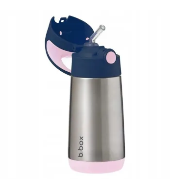 B.BOX  BIDON TERMICZNY ZE SŁOMKĄ TERMOS 350 ML Indigo Rose