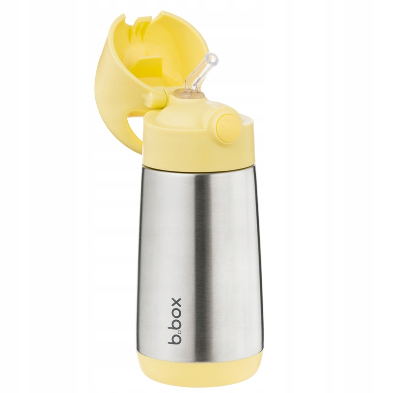 B.BOX  BIDON TERMICZNY ZE SŁOMKĄ TERMOS 350 ML Lemon Twist