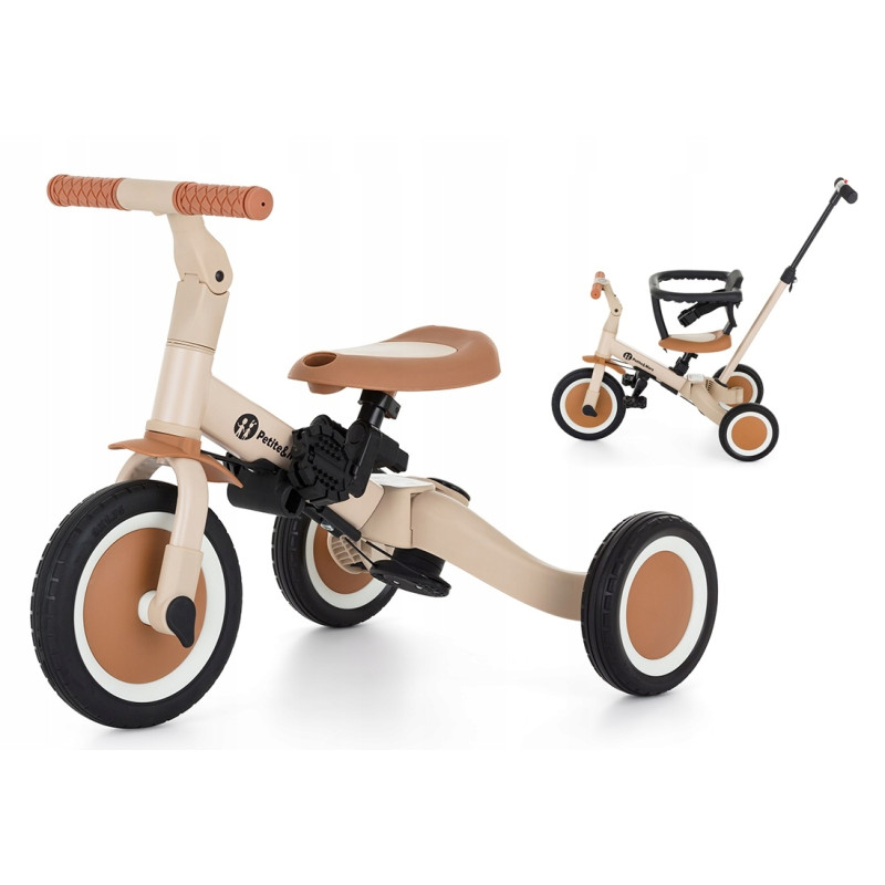 Petite&Mars Turbo - wielofunkcyjny rowerek trójkołowy 5w1 Desert