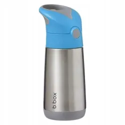 B.BOX  BIDON TERMICZNY ZE SŁOMKĄ TERMOS 350 ML BLUE SLATE