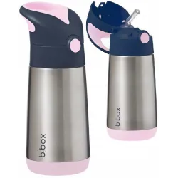 B.BOX  BIDON TERMICZNY ZE SŁOMKĄ TERMOS 350 ML Indigo Rose