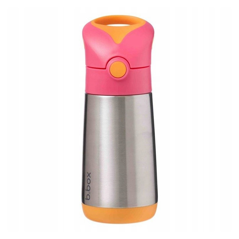 B.BOX  BIDON TERMICZNY ZE SŁOMKĄ TERMOS 350 ML Strawberry Shake