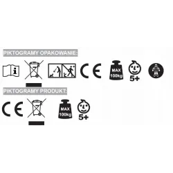 KIDWELL Hulajnoga podświetlana MIDO podest i kierownica, koła LED 120mm