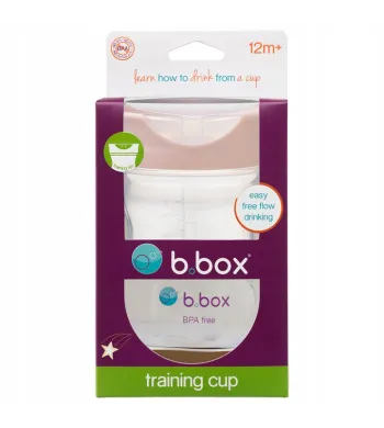 B.box Kubek do nauki picia dla dziecka - kubek treningowy 240 ml róż