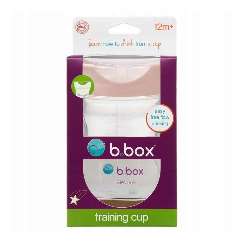 B.box Kubek do nauki picia dla dziecka - kubek treningowy 240 ml róż