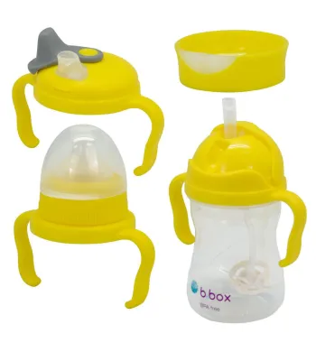 B.Box Kubek 4w1 zestaw 240 ml  bidon butelka kubek błękitny cytrynowy