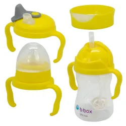 B.Box Kubek 4w1 zestaw 240 ml  bidon butelka kubek błękitny cytrynowy B.Box Kubek 4w1 zestaw 240 ml  bidon butelka kubek błękitny cytrynowy