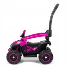 Baby Mix jeździk dziecięcy pchacz Quad z rączką do prowadzenia Pink