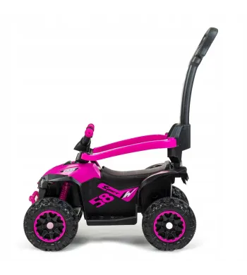 Baby Mix jeździk dziecięcy pchacz Quad z rączką do prowadzenia Pink