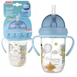 Kubek Canpol Babies Bonjour Paris niekapek 270 ml 56/607 czerwony 56/607 niebieski