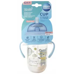 Kubek Canpol Babies Bonjour Paris niekapek 270 ml 56/607 czerwony 56/607 niebieski