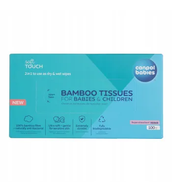 CANPOL BABIES SUCHE CHUSTECZKI BAMBUSOWE DLA DZIECI NIEMOWLĄT 100szt. 1/658