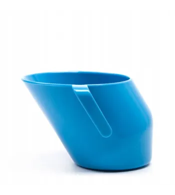 DOIDY CUP KUBEK KRZYWY POCHYŁY KUBECZEK DO NAUKI PICIA  200ml BŁĘKITNY