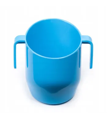 DOIDY CUP KUBEK KRZYWY POCHYŁY KUBECZEK DO NAUKI PICIA  200ml BŁĘKITNY
