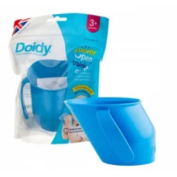 DOIDY CUP KUBEK KRZYWY POCHYŁY KUBECZEK DO NAUKI PICIA  200ml BŁĘKITNY