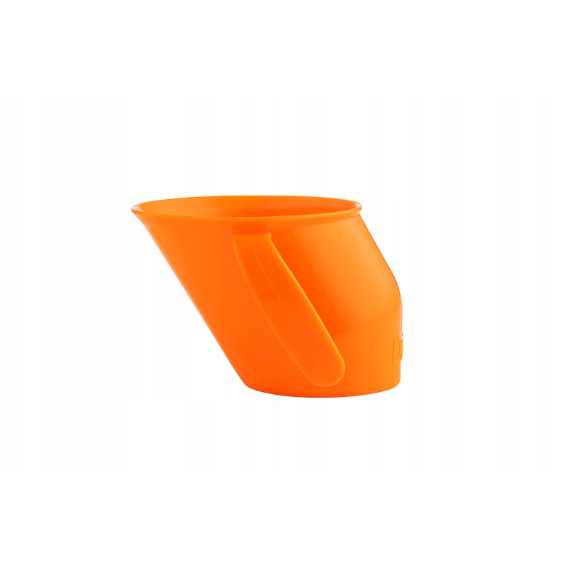 DOIDY CUP KUBEK KRZYWY POCHYŁY KUBECZEK DO NAUKI PICIA  200ml  oranżowy
