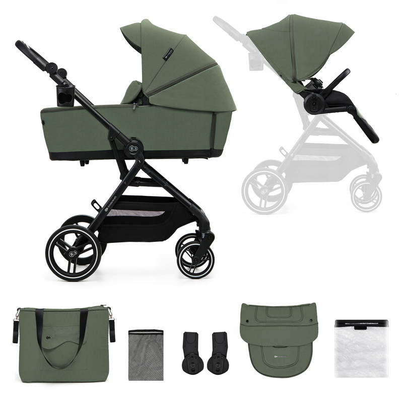 KINDERKRAFT Wózek wielofunkcyjny 2w1 YOXI + akcesoria  green