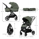 KINDERKRAFT Wózek wielofunkcyjny 2w1 YOXI + akcesoria  green