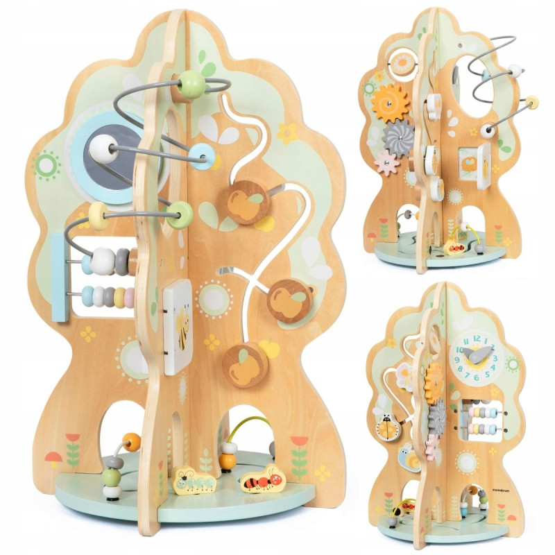 Drewniana zabawka edukacyjna 10 w 1 - wielofunkcyjne drzewo MAM161 Activity Tree