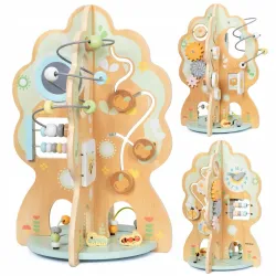 Drewniana zabawka edukacyjna 10 w 1 - wielofunkcyjne drzewo MAM161 Activity Tree