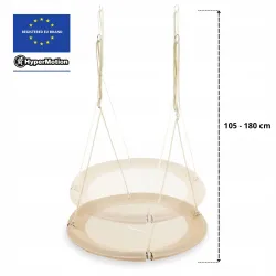 Huśtawka bocianie gniazdo HyperMotion - średnica 100 cm, kolor beżowy boho HYP13 Huśtawka bocianie gniazdo HyperMotion - średnica 100 cm, kolor beżowy boho HYP13