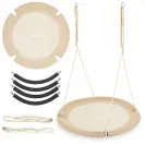 Huśtawka bocianie gniazdo HyperMotion - średnica 100 cm, kolor beżowy boho HYP13