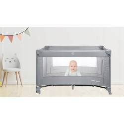 MobySystem składane łóżeczko turystyczne / Kojec Happy Traveller BASIC GREY
