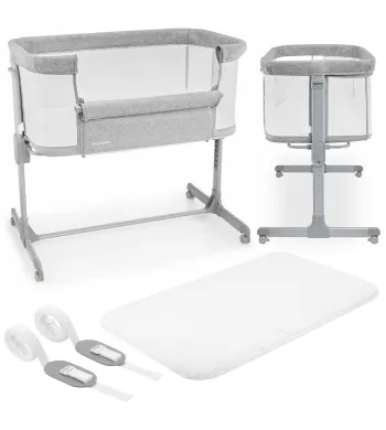 Łóżeczko dostawne Moby System 56 x 88 cm szary Luna