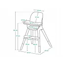 KRZESEŁKO DO KARMIENIA LIONELO KOEN 2W1 DREWNIANE