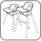 KRZESEŁKO DO KARMIENIA LIONELO KOEN 2W1 DREWNIANE