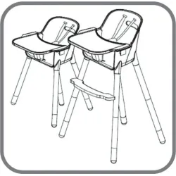 KRZESEŁKO DO KARMIENIA LIONELO KOEN 2W1 DREWNIANE