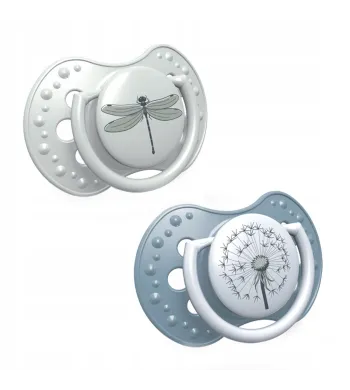 Smoczek Lovi dynamiczny, symetryczny silikon 18 m + 22/875 girl botanic