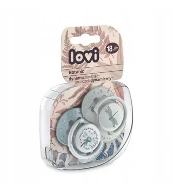 Smoczek Lovi dynamiczny, symetryczny silikon 18 m + 22/875 girl botanic