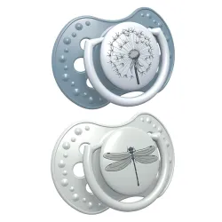 Smoczek Lovi dynamiczny, symetryczny silikon 18 m + 22/875 girl botanic