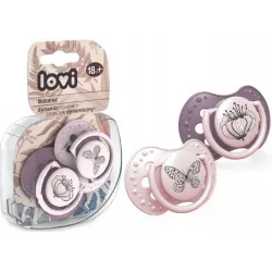 Smoczek Lovi dynamiczny, symetryczny silikon 18 m + 22/875 girl botanic
