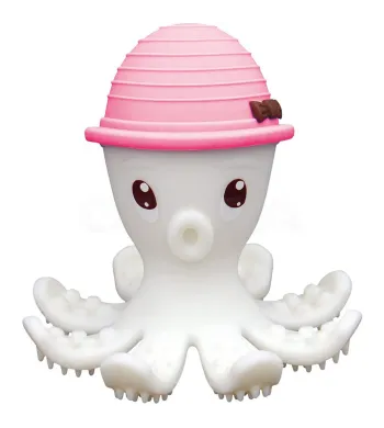 MOMBELLA Silikonowy Gryzak zabawka Ośmiornica pink