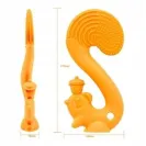 Gryzak ortodontyczny Mombella silikon wiewiórka orange