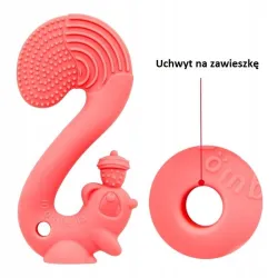 Gryzak ortodontyczny Mombella silikon wiewiórka orange