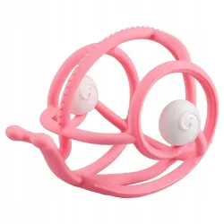 Mombella Gryzak z Grzechotką Ślimak Pink