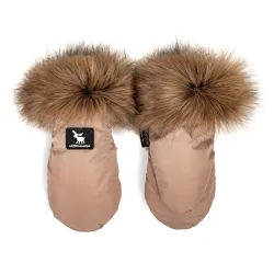 CottonMoose RĘKAWICZKI DO WÓZKA OCIEPLACZ DŁONI CAMEL