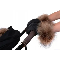 CottonMoose RĘKAWICZKI DO WÓZKA OCIEPLACZ DŁONI CAMEL