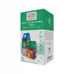 Clever klocki magnetyczne 16el Brick Tiles Intense