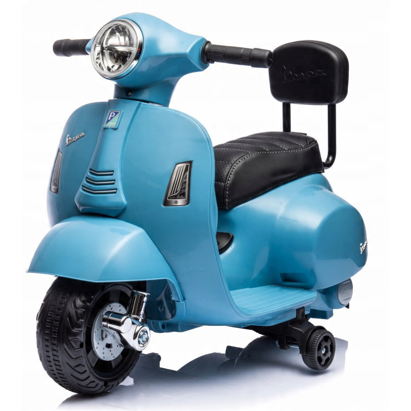 Sun Baby Scooter Vespa Jeździk Skuter na akumulator Niebieski z oparciem