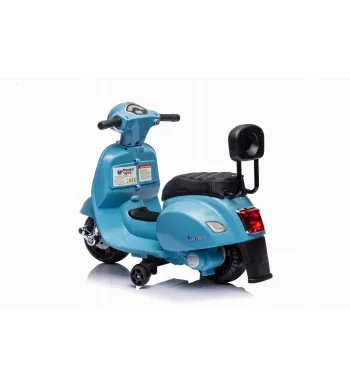 Sun Baby Scooter Vespa Jeździk Skuter na akumulator Niebieski z oparciem