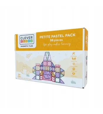 Clever klocki magnetyczne 36el Petite Pastel