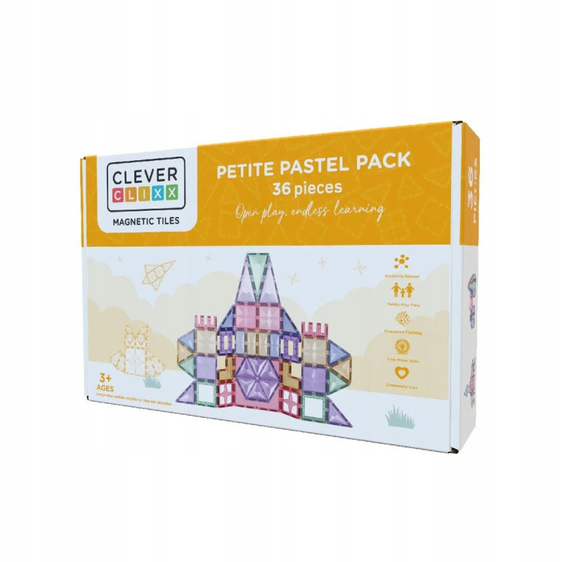 Clever klocki magnetyczne 36el Petite Pastel